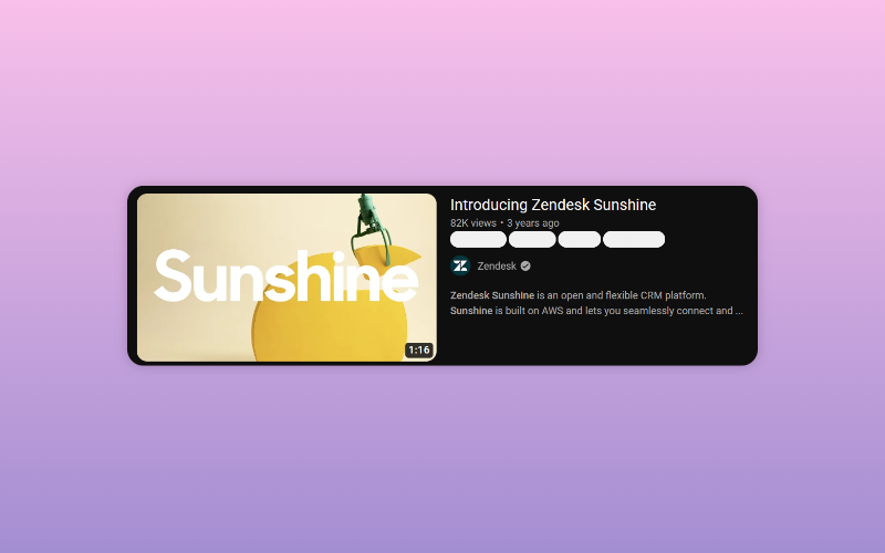 Zendesk Sunshine live demo