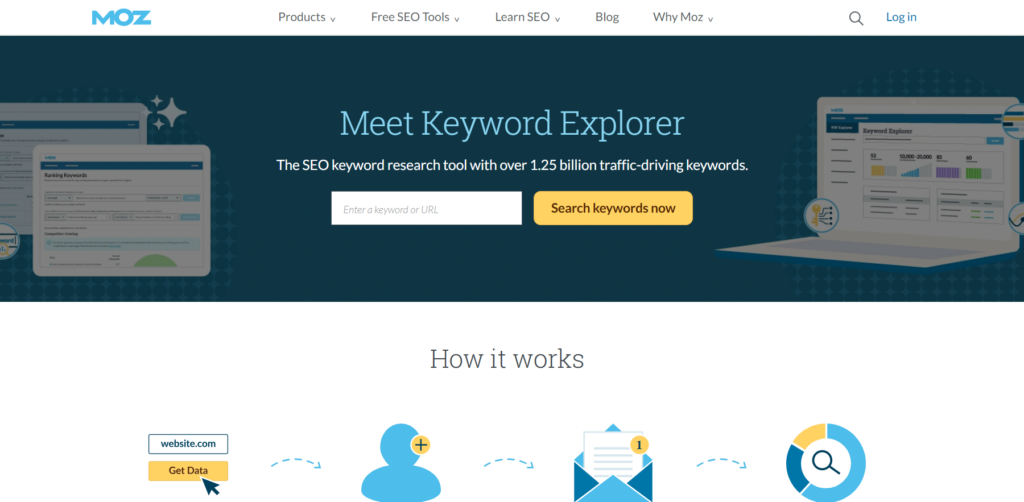 Moz keyword research tool