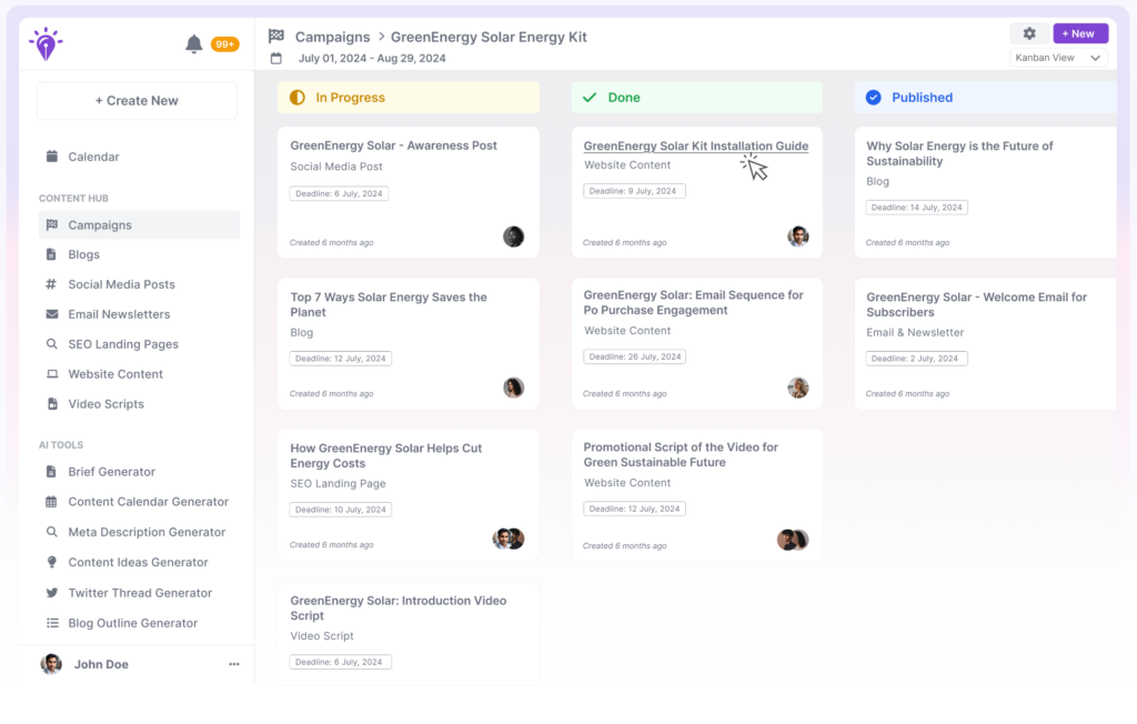 Wittypen content marketing platform
