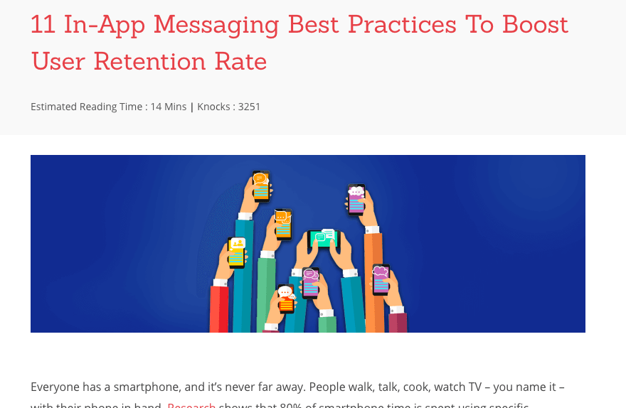 11 in app push messages practices
