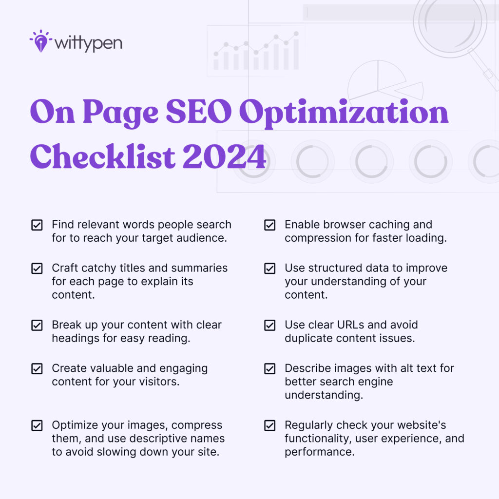 On Page SEO Optimization Checklist 2024